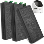 WECATION replacement activated carbon filter pack front view showing three black rectangular inserts