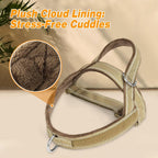 Forestpaw premium padded pet harness demonstrating reflective strip visibility for night walks.