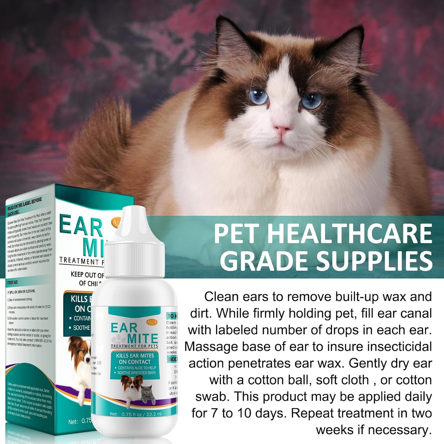 Product shot of Navna Vosifsdiy ear treatment for pet ear hygiene