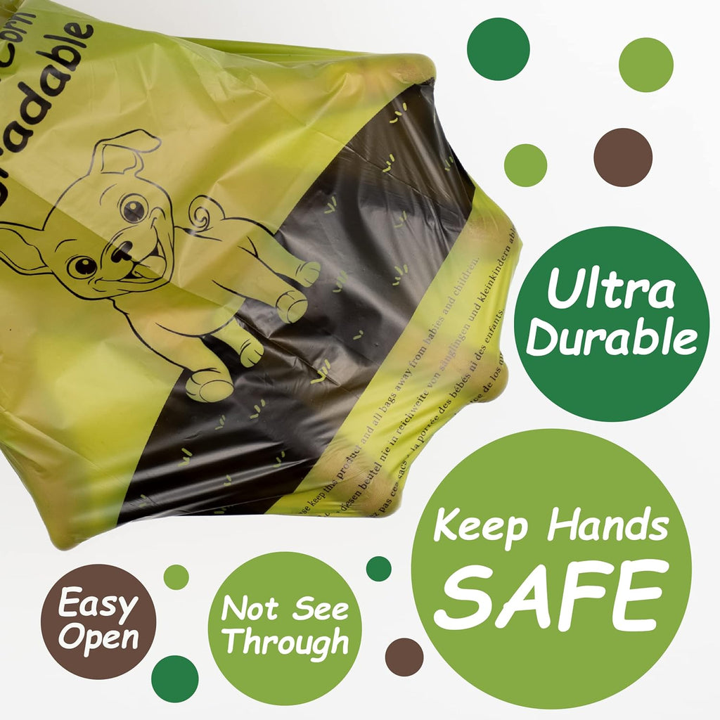 Greener Walker leak proof eco friendly pet poop bags packaging details