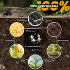 Natuural 18 rolls pack of green compostable pet waste bags.