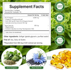 Oil of Oregano with Black Seed Oil, 180 Count Oregano Oil Capsules with 4X Strength of Carvacrol and Thymoquinone, Non-GMO, Natural Herbal Health Supplement - Image 2