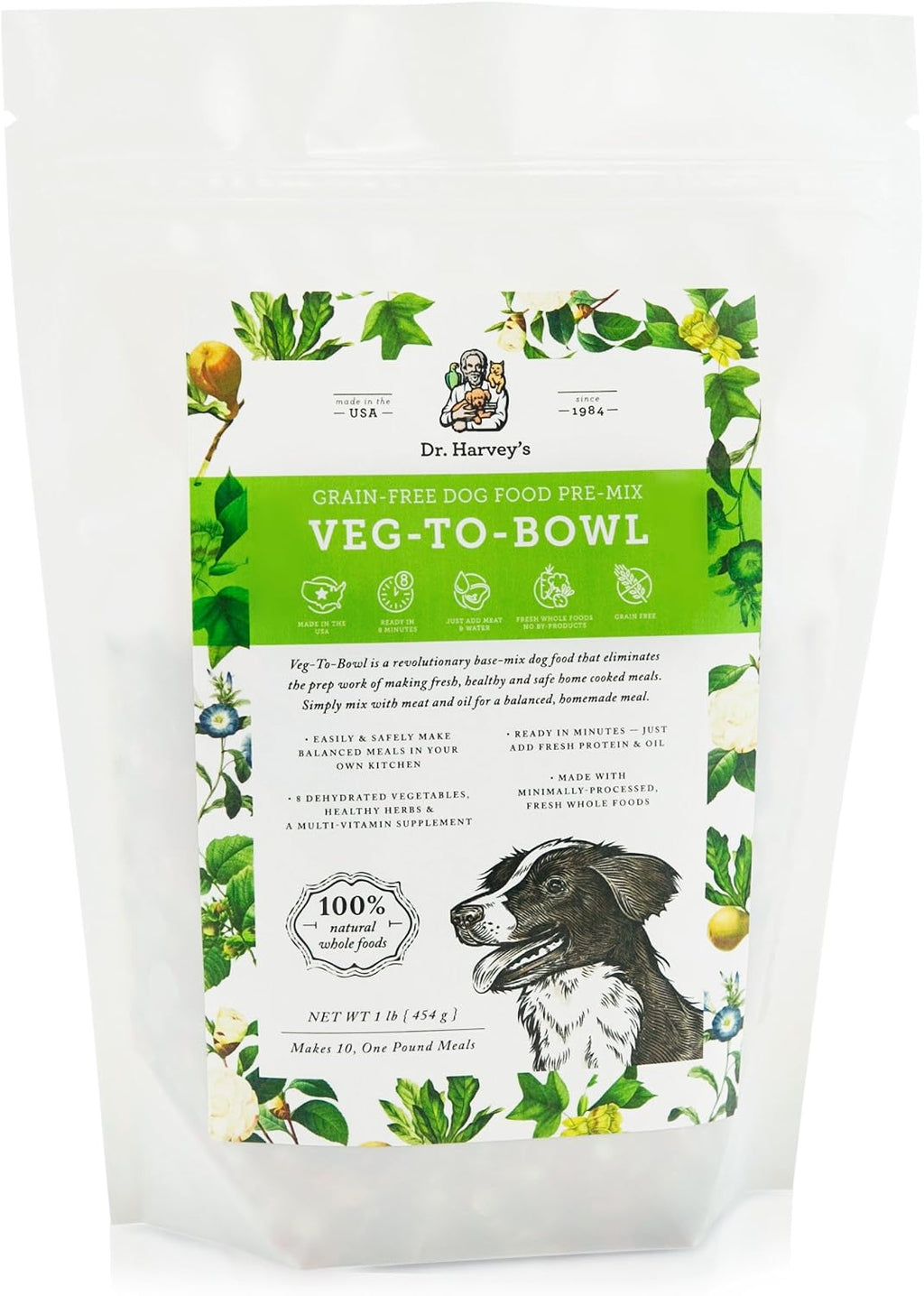 Dr. Harvey's Veg-to-Bowl Fine Ground Dog Food, Human Grade Dehydrated Base Mix for Dogs, Grain Free Holistic Mix for Small Dogs (3 Pounds) - Image 12