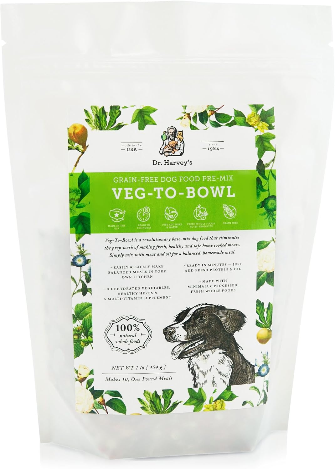 Dr. Harvey's Veg-to-Bowl Fine Ground Dog Food, Human Grade Dehydrated Base Mix for Dogs, Grain Free Holistic Mix for Small Dogs (3 Pounds) - Image 12