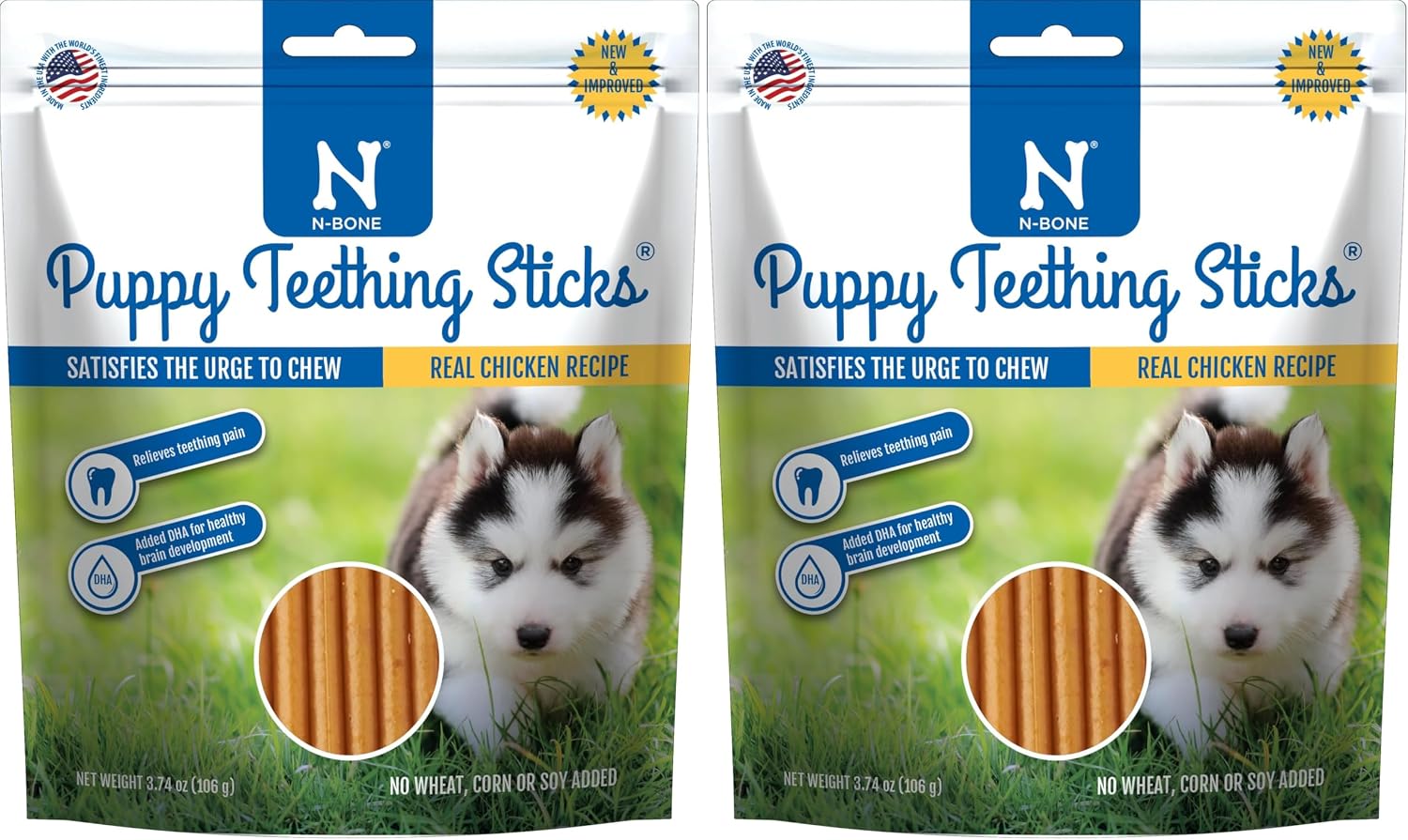 N-Bone Puppy Teething Sticks Pumpkin Flavor, 3.74-oz Bag - Image 12