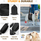 Full view of Pick For Life adjustable dog body hoist sling with included compact storage drawstring bag