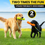 High visibility green water retrieval dog toy pack showing the soft texture of the material.