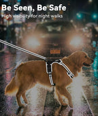 Joytale medium sized dog harness water resistant oxford nylon details