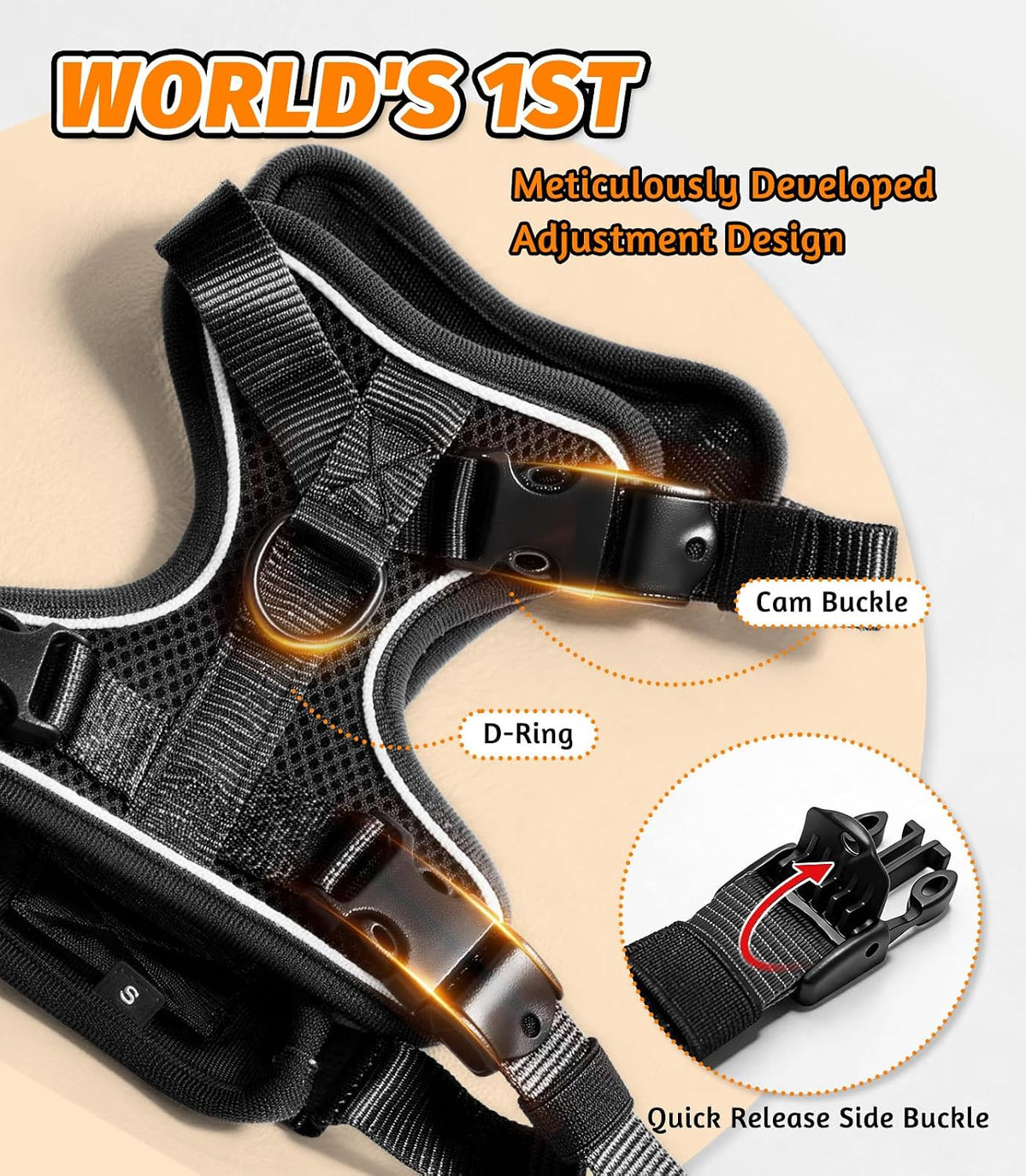 Cat Harness and Leash for Walking, Escape Proof Adjustable Vest Harness - Image 5