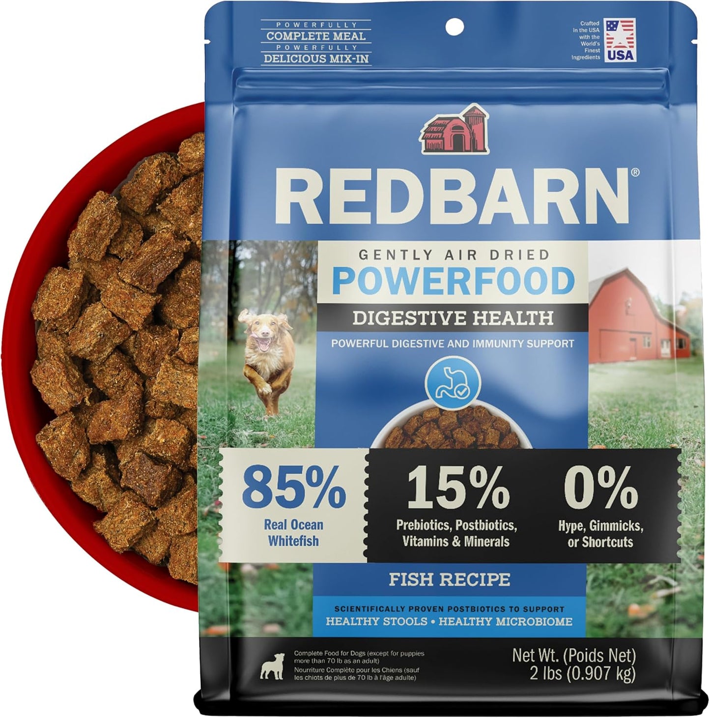 Redbarn Powerfood Air Dried Dog Food 2 lbs High Protein Beef and Lamb with Prebiotics Postbiotics for Digestive Health Wholesome Pet Food Complete Meal Made in USA - Image 13