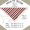 Realeaf reversible American flag pet scarf showing double-layer pattern details