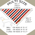 Realeaf reversible American flag pet scarf showing double-layer pattern details