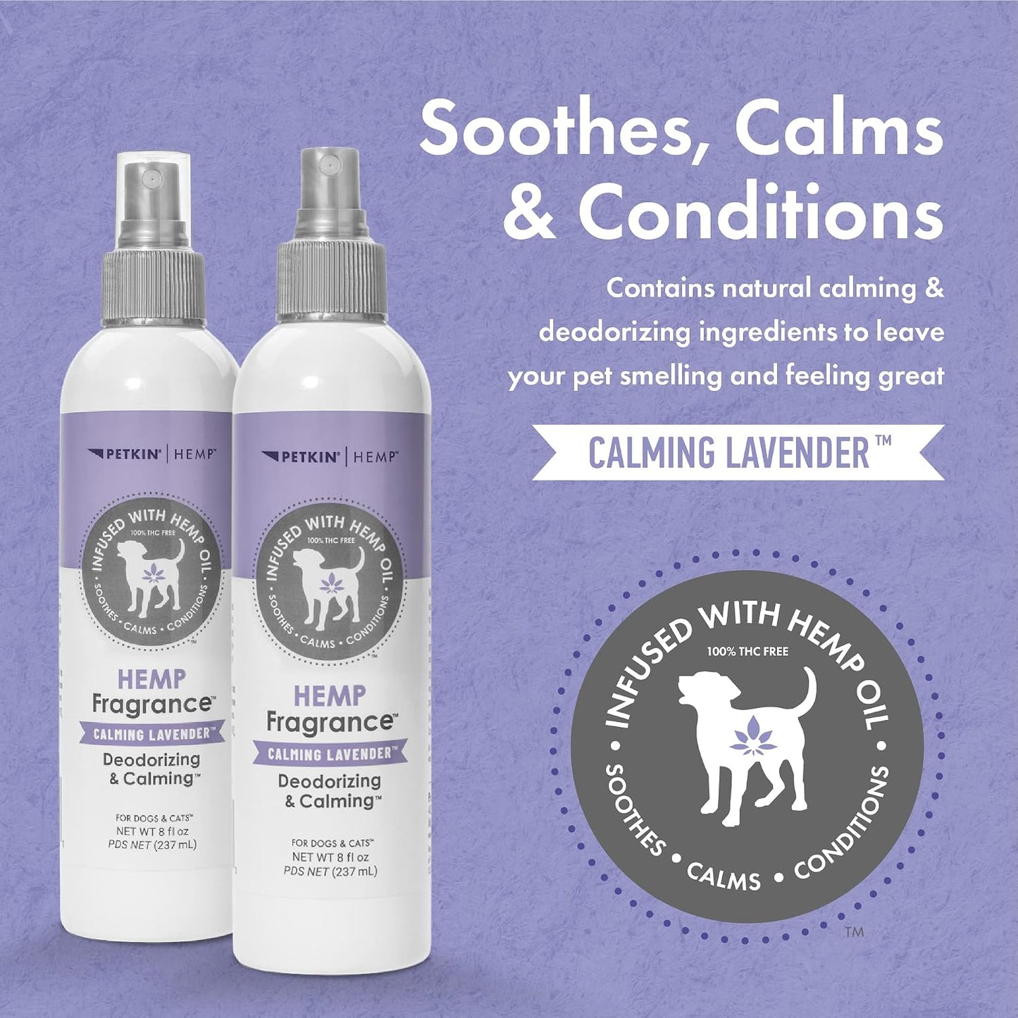 Petkin grooming spray used on a dog's coat