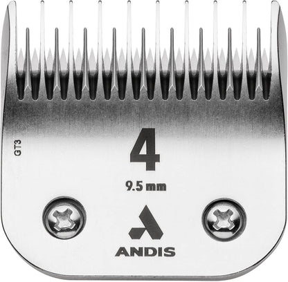 Andis chrome finish detachable blade top view rust resistant pet grooming accessory