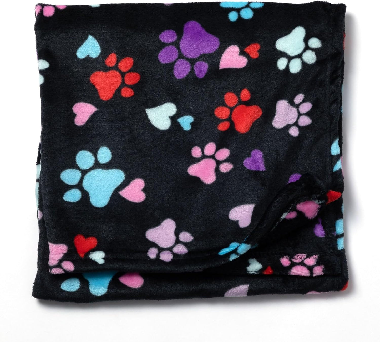Pet Dog Cat Blanket Ultra Soft Cozy Fleece Paw Print Design Machine Washable Durable for Crates Beds Sofas Travel (Purple Paw Symphony, Large) - Image 11