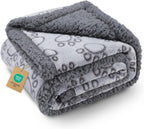 Luciphia Waterproof Pet Blankets for Couch Sofa Bed Cover Cat Liquid Pee Proof Washable Soft Fluffy Large Dog Blanket Reversible Furniture Protection Puppy Grey Paw Thicken Small40" x 28" - Image 13
