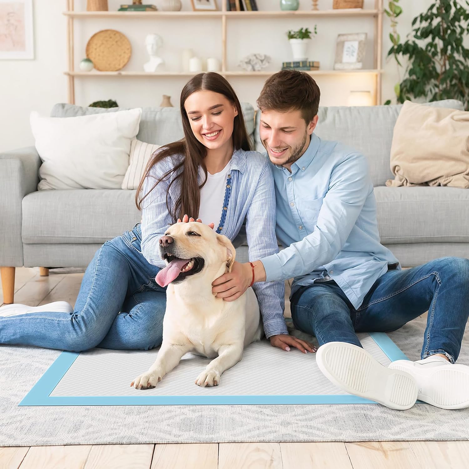 Quick drying puppy pad surface protecting indoor tile floors
