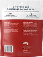 Dog enjoying Wag American jerky treats