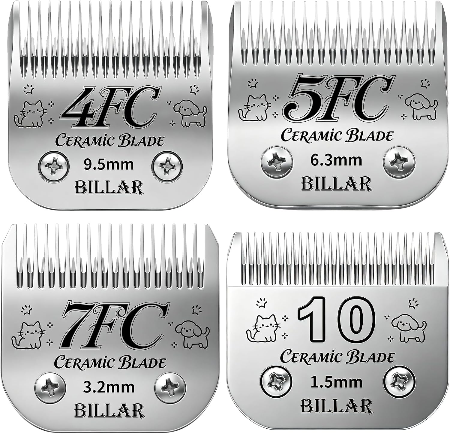 BILLAR(R) 5FW Dog Grooming Wide Blade,Detachable Pet Dog Grooming Blades,Compatible with Andis,Oster A5,Wahl km10 Clippers.Cutting Length 1/4 in(6.3mm) - Image 13