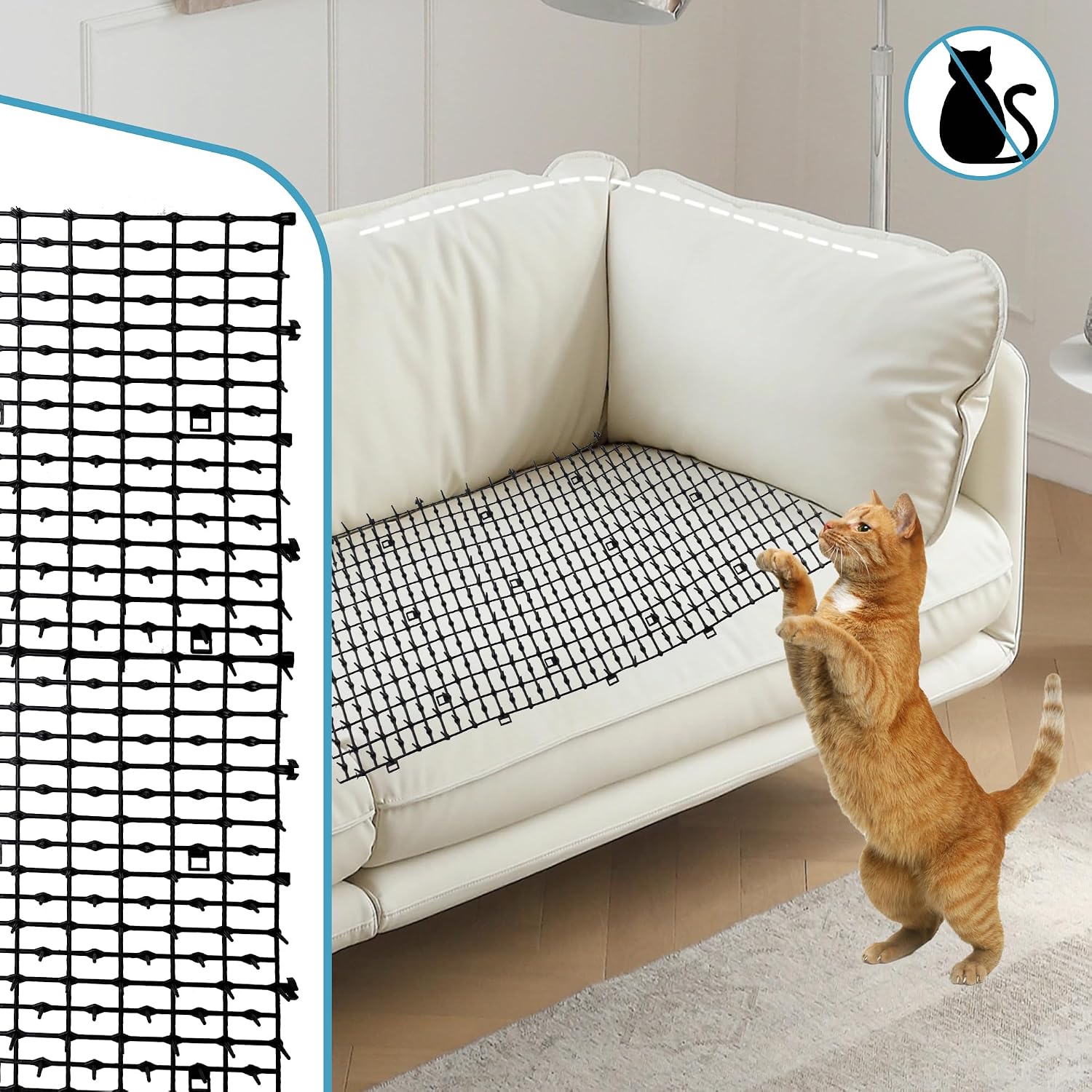 Durable polypropylene cat mat roll for outdoor use