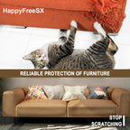 Cat avoiding furniture with anti scratch protector applied