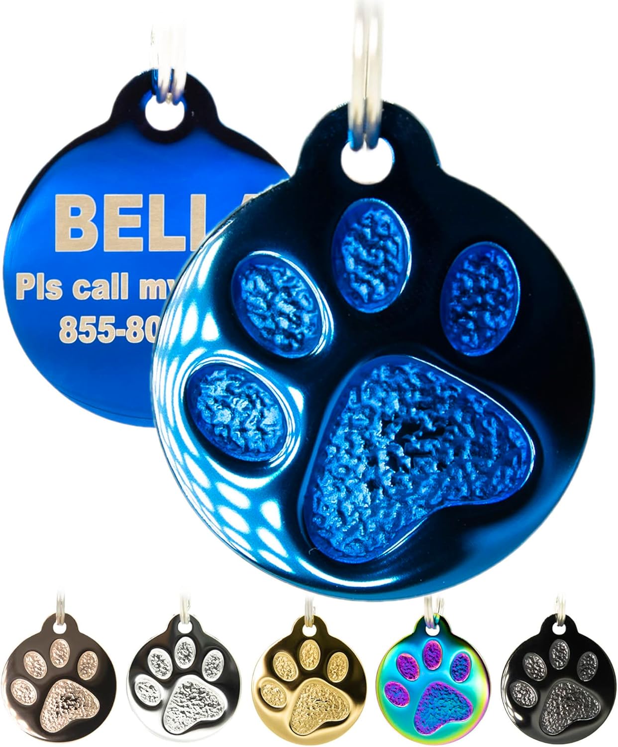 Durable gold plated stainless steel pet safety tag showing scratch resistant surface