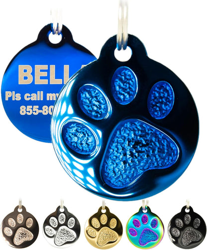 Durable gold plated stainless steel pet safety tag showing scratch resistant surface