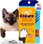 Easy application soft vinyl kitty caps for indoor pet grooming