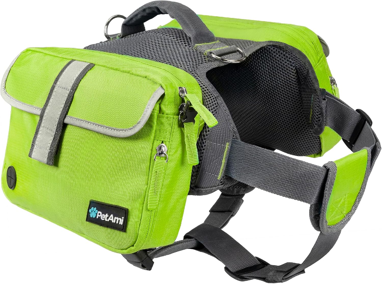 PetAmi Dog Backpack for Medium Large Dogs, Dog Saddle Bag For Dogs to Wear, Tactical Harness Saddlebag with Reflective Safety Side Pockets for Hiking, Camping, Vest Dog Pack for Travel (Black, Medium) - Image 11