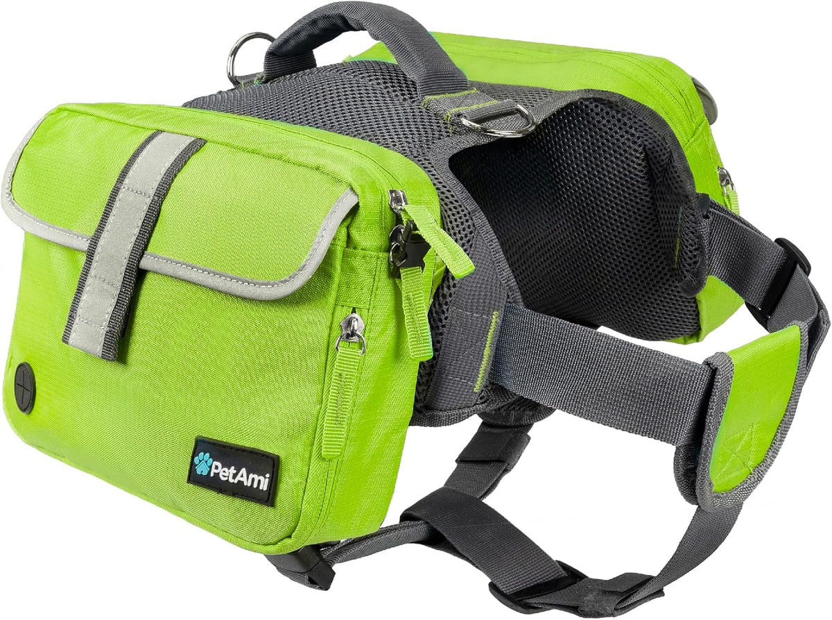 PetAmi Dog Backpack for Medium Large Dogs, Dog Saddle Bag For Dogs to Wear, Tactical Harness Saddlebag with Reflective Safety Side Pockets for Hiking, Camping, Vest Dog Pack for Travel (Black, Medium) - Image 11