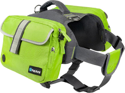 PetAmi Dog Backpack for Medium Large Dogs, Dog Saddle Bag For Dogs to Wear, Tactical Harness Saddlebag with Reflective Safety Side Pockets for Hiking, Camping, Vest Dog Pack for Travel (Black, Medium) - Image 11