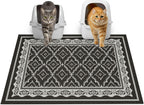 Glittme Cat Litter Mat with Non-Slip Bottom Litter Box Mat 33"X22" Litter Trapping Mat Easy to Clean Washable Cat Food Mat for Kitty,L - Image 12
