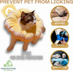 Pawcratean anti licking protective cat collar showing the custom fit toggle lock mechanism