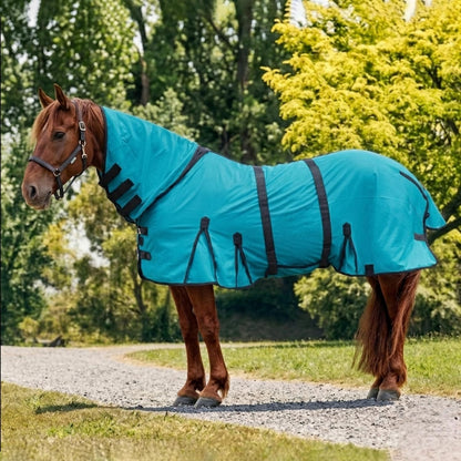 Resistance horse fly blanket fabric close up showing fine protective polyester mesh texture