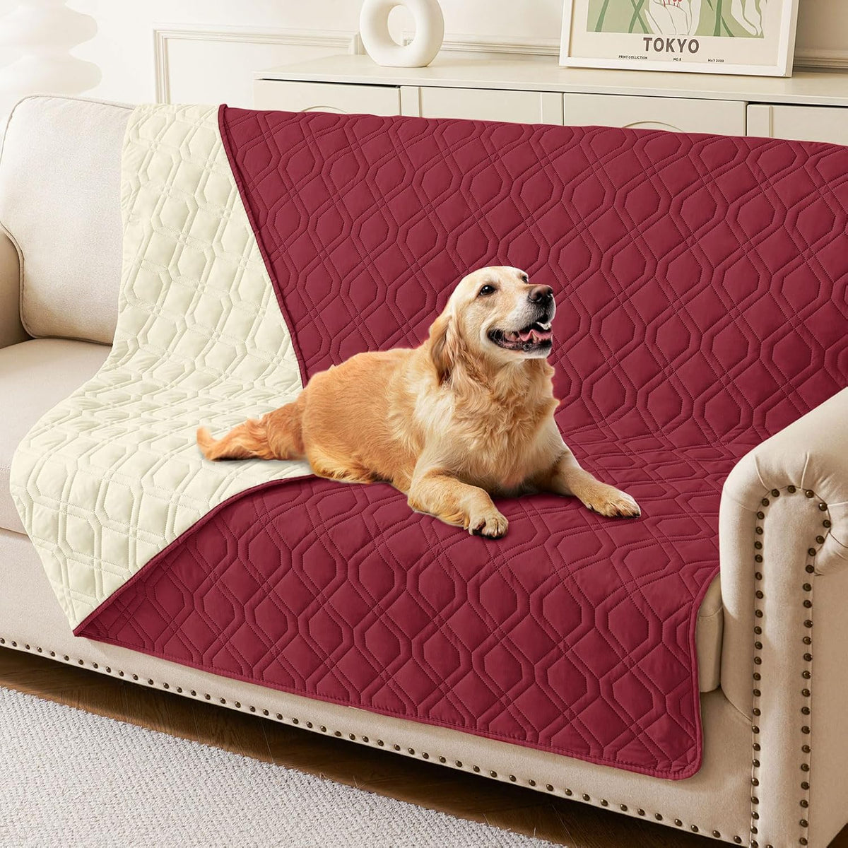 hyha Waterproof Dog Bed Blanket, Soft Pet Blankets, Waterproof Couch Cover for Dogs, Reversible Sofa Covers Washable for Furniture (30x70 Inch, Grey/Dark Grey) - Image 15