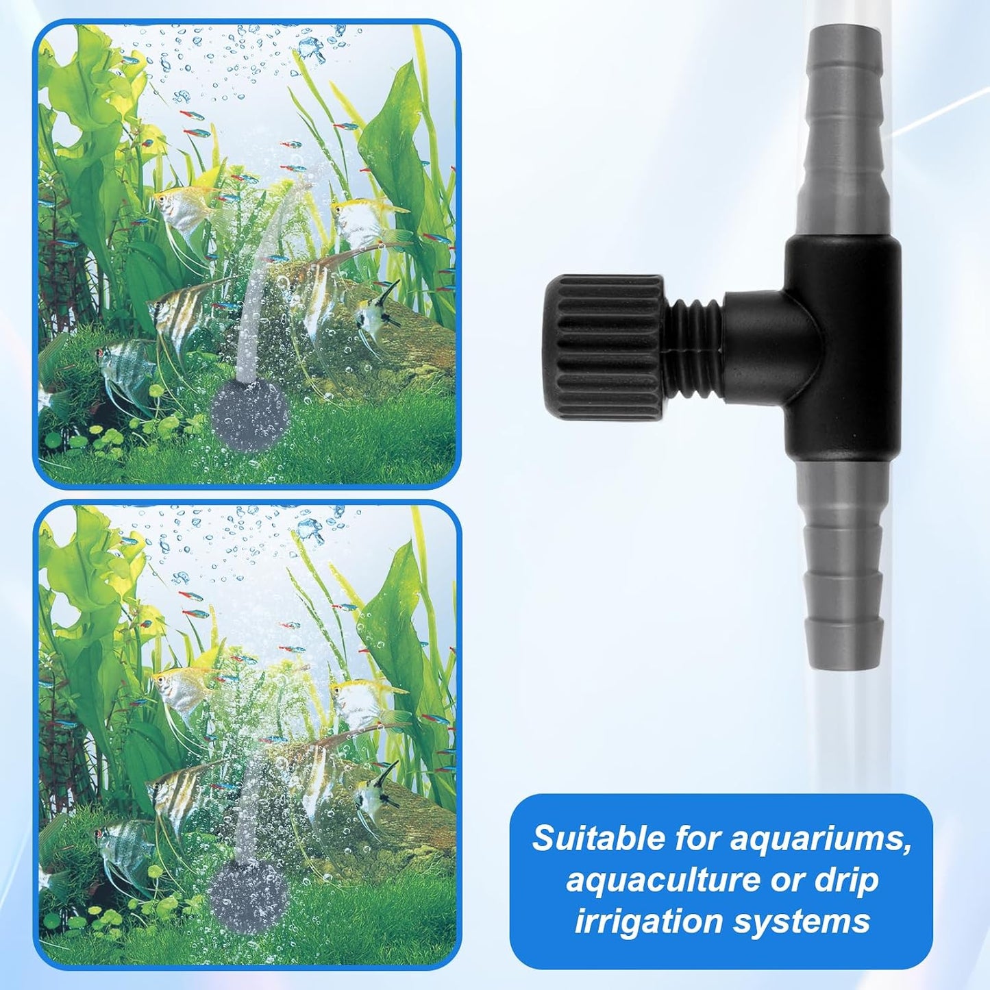 Durable non-toxic plastic air pump accessories designed for aquatic environment management.