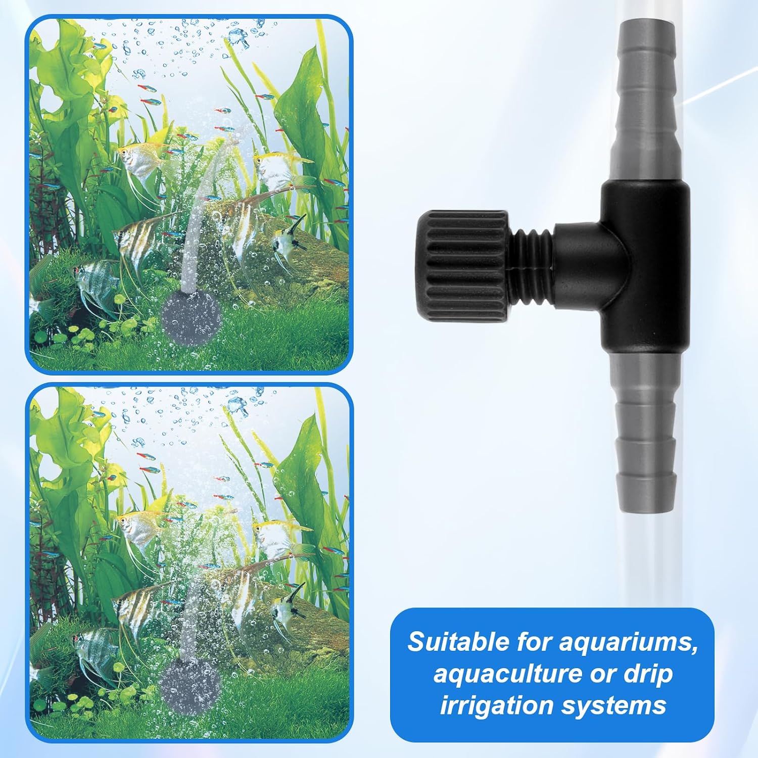 Durable non-toxic plastic air pump accessories designed for aquatic environment management.