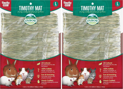Oxbow Timothy Hay Mat - Edible Habitat Accessory for Rabbits, Guinea Pigs, Chinchillas & Rats - Hand-Woven Natural Mat and Chew, Cage Enrichment for Dental Health, Comfort & Instinctual Play, Medium - Image 10