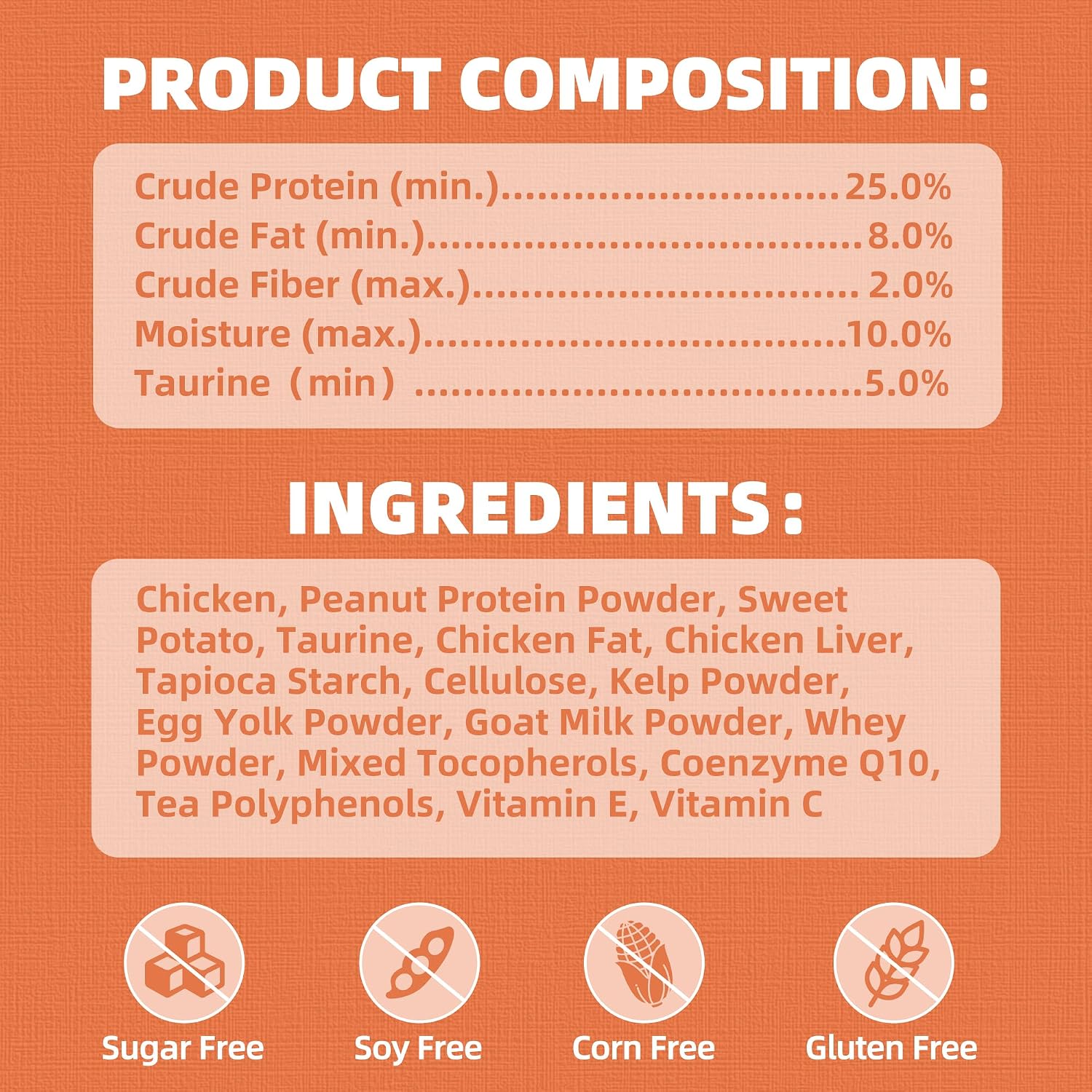 Just Try healthy poultry flavored kitty treats nutrition label view