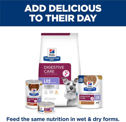 Hill's Prescription Diet i/d Low Fat Wet Dog Food, Chicken, Carrot, & Rice Stew, 2.8 oz. Pouches, 24-Pack - Image 9
