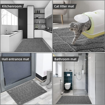Motsamla thirty five by twenty four inches litter mat capturing clay cat litter scatter
