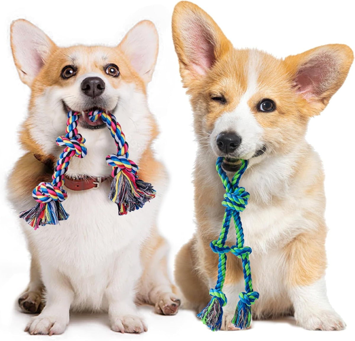 SHARLOVY Large Tough Chew Toys for Aggressive Chewers Large Breed,Heavy Duty Dental Rope Toys Kit for Medium Dogs,5 Knots Indestructible Cotton Puppy Teething Chew Tug Toy Set of 9 - Image 14