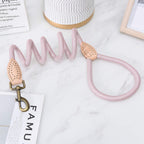 Mile High Life pink dog walking leash displayed to highlight the built in reflective safety threads