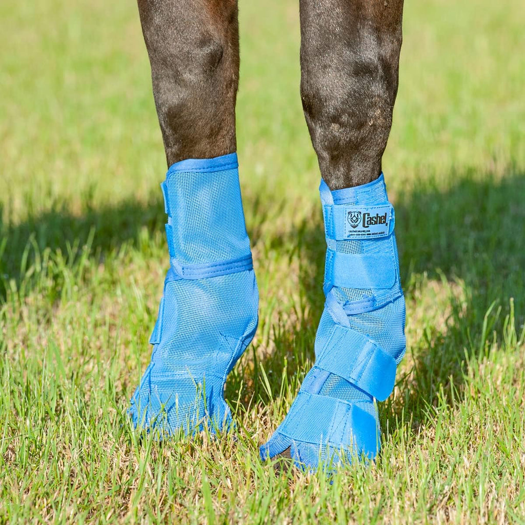 Cashel blue fly boots set of two equine leg protection
