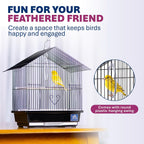 Prevue Pet Parakeet Manor Bird Cage with Handle Easy Storage - Black - Image 6