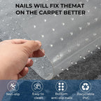 Carpet Protector Mat for Cat & Dog, Under Door Anti-Scratch Plastic Guard, Non Slip, Easy to Cut, 3.6FT(Clear, 1pcs) - Image 6