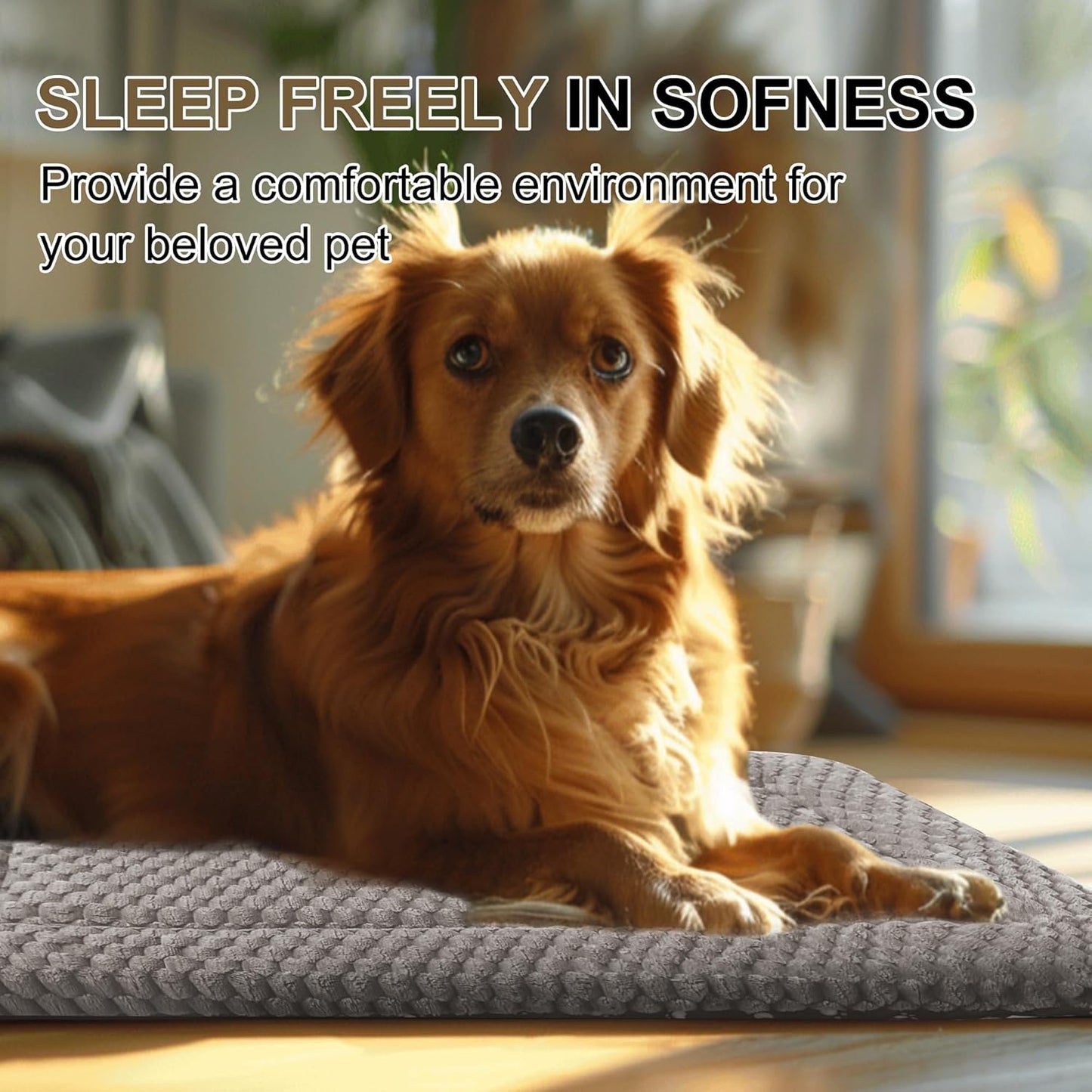 Small dog bed crate mat inside wire kennel