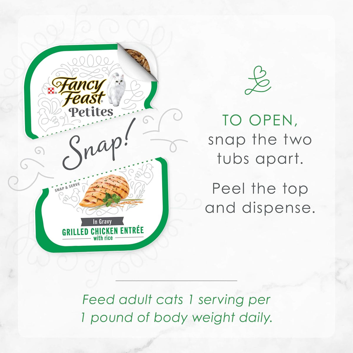 Purina Fancy Feast Petites Grilled Chicken Entre With Rice In Gravy Gourmet Wet Cat Food - (Pack of 12) 2.8 oz. Tubs - Image 9