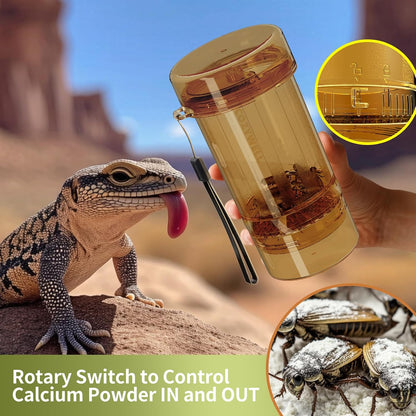 Side profile of Cozywell cricket feeding dispenser
