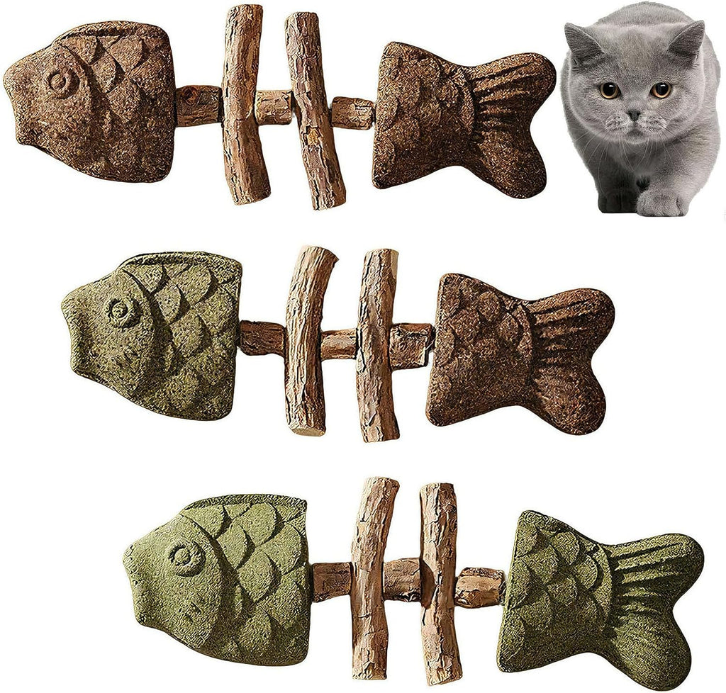 Purrident - Fix Cat Dental Health - Natural Dental Chew for Cats, Fishbone Shape Cat Teething Toy with Catnip, Durable Feline Tooth Care Tool for Indoor & Adult Cats (3PCS-B) - Image 11